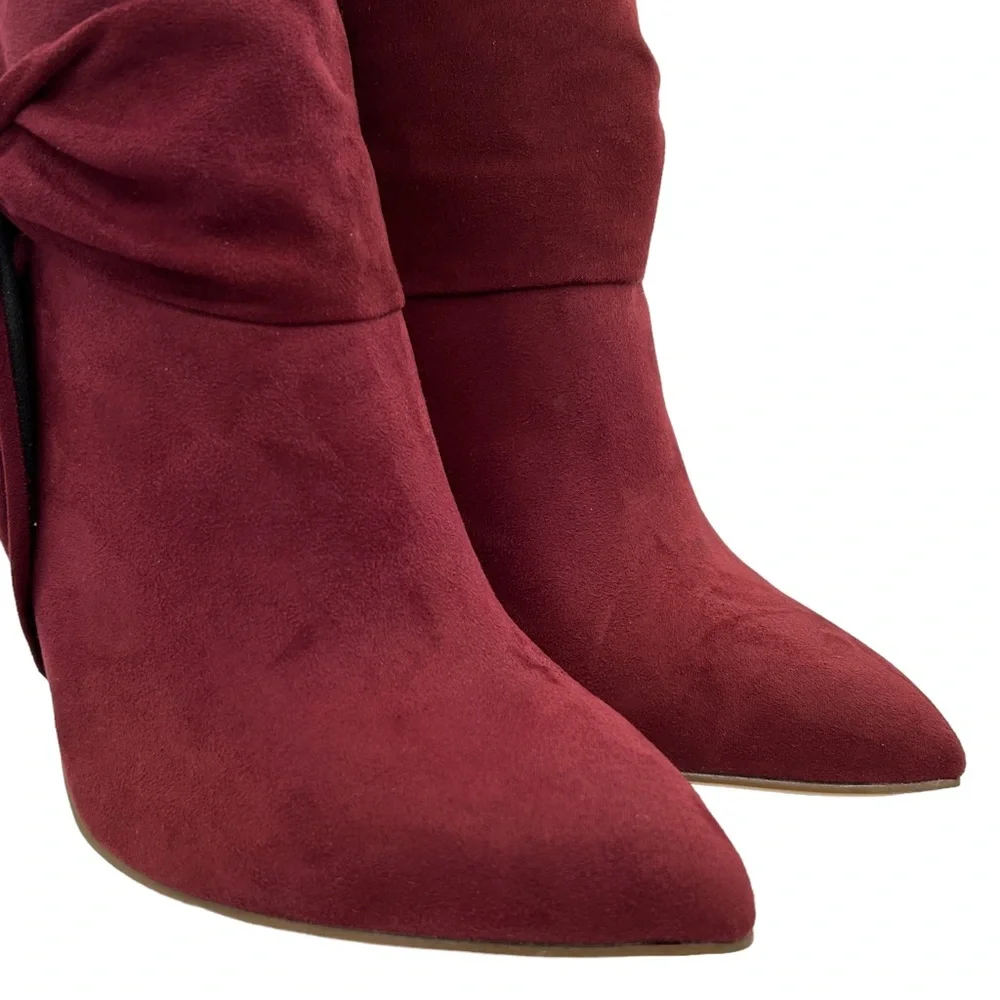 JustFab Karolina Faux‎ Suede Ankle Booties NWOT (9)